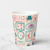 elf-vakantie-pictogrampatroon papieren bekers (Rechts)