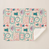 elf-vakantie-pictogrampatroon sherpa deken (Voorkant (horizontaal))