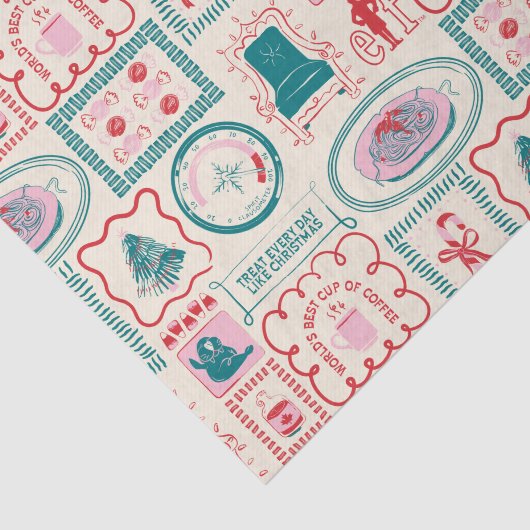 elf-vakantie-pictogrampatroon tissuepapier (Detail)