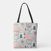 elf-vakantie-pictogrampatroon tote bag (Achterkant)