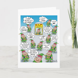 Elf van de maand feestdagen kaart