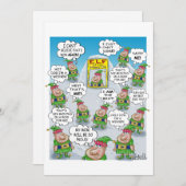 Elf van de maand feestdagenkaart (Voorkant / Achterkant)