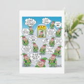 Elf van de maand feestdagenkaart (Staand voorkant)