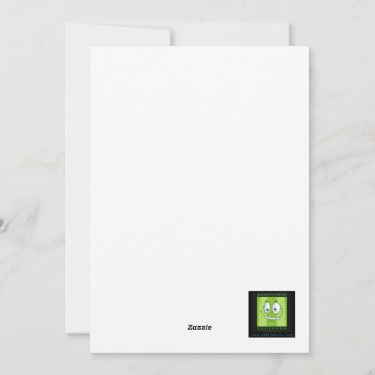 Elf van de maand feestdagenkaart (Achterkant)