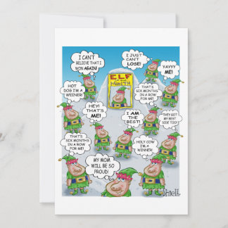 Elf van de maand feestdagenkaart