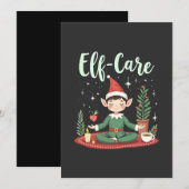 Elf-verzorging Funny Kerst Elf Magische Zelfverzor Kaart (Voorkant / Achterkant)