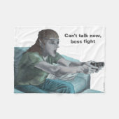 Elf Video Gamer Boss Fight Fantasy Art Blanket Fleece Deken (Voorkant (Horizontaal))