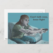 Elf Video Gamer Boss Fight Fantasy Art Briefkaart (Voorkant / Achterkant)