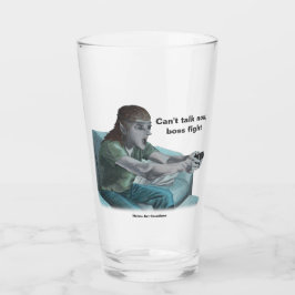Elf Video Gamer Boss Fight Fantasy Art Glass Cup Glas