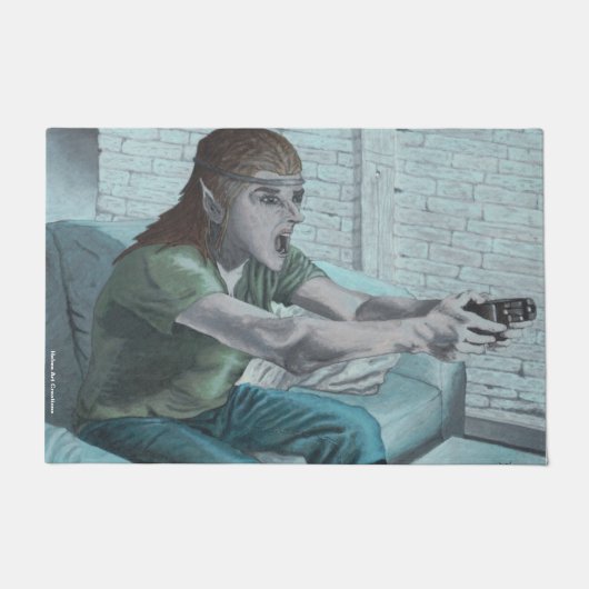 Elf Video Gamer Doormat Deurmat (Voorkant)