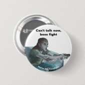 Elf Video Gamer Game Boss Fight Fantasy Art Button (Voorkant /achterkant)