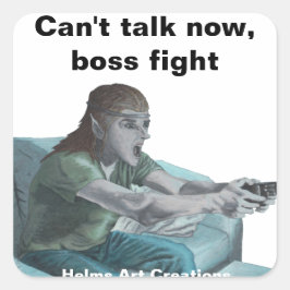 Elf Video Gamer Game Player Fantasy Art Stickers