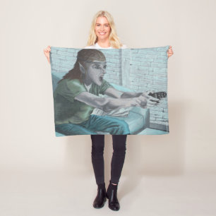 Elf Video Speler Fantasy Art Fleece Deken