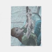 Elf Video Speler Fantasy Art Fleece Deken (Voorkant)