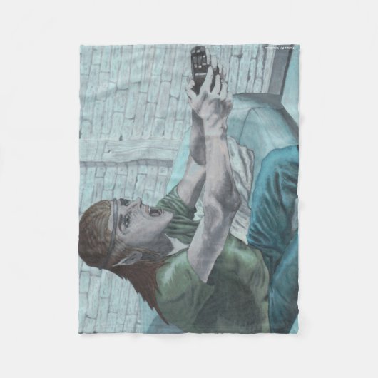 Elf Video Speler Fantasy Art Fleece Deken (Voorkant)