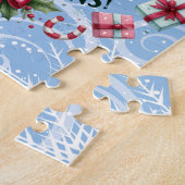 Elf vieren Kerstmis Legpuzzel (Zijkant)