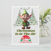 ELF Vrolijke Kerstgroeten Kaart (Staand voorkant)