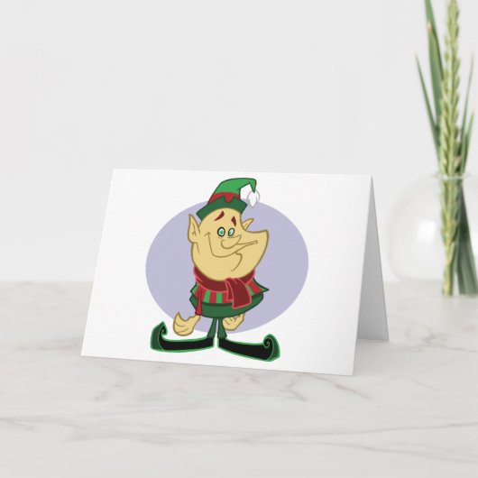 Elf - Vrolijke Kerstkaart Feestdagen Kaart (Voorkant)