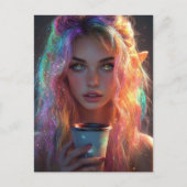 Elf vrouwen met koffie briefkaart (Voorkant)