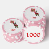 Elf w Polka Dot Gift roze 1000 gestreepte pokerchi Poker Chips (Opstapeling)