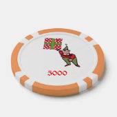 Elf w Polka Dot Gift sinaasappel 5000 streep poker Poker Chips