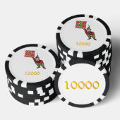 Elf w Polka Dot zwart goud 10K streep poker chip (Opstapeling)