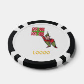 Elf w Polka Dot zwart goud 10K streep poker chip (Enkel)