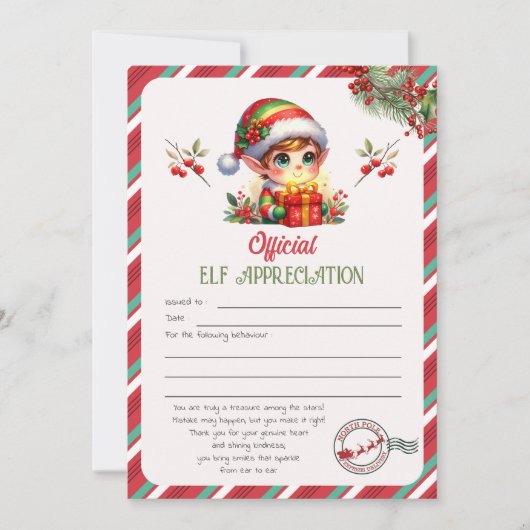 ELF-waarderingsbrief Kaart (Voorkant)