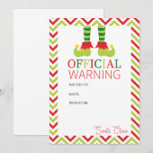 Elf Waarschuwingsbrief van de Kerstman Kaart (Voorkant / Achterkant)
