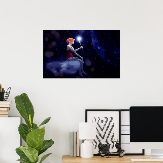 Elf Wand Poster (Thuiskantoor)