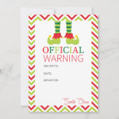 Elf Warning Letter van Santa Claus Kaart (Voorkant)