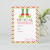 Elf Warning Letter van Santa Claus Kaart (Staand voorkant)