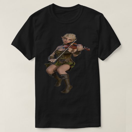 Elf Warrior Barbarian Fantasy Tabletop RPG Rolepla T-shirt (Design voorkant)