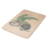 Elf Warrior Dragon Fantasy Badmat (Gekanteld)