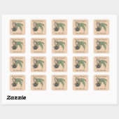Elf Warrior Dragon Fantasy Boekplaat Vierkante Sticker (Vel)