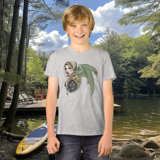 Elf Warrior Dragon Fantasy Tri-Blend Shirt