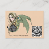 Elf Warrior Dragon Fantasy Visitekaartje (Voorkant)