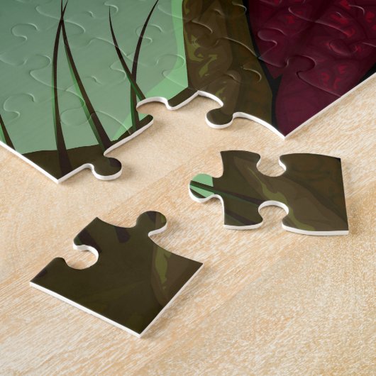 Elf Warrior vecht tegen een draak Legpuzzel (Zijkant)