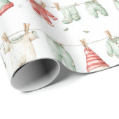 Elf Wasmachinepatroon Cadeaupapier (Rol Hoek)
