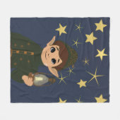 Elf Watcher Starry Night Fleece Dekbed Deken (Voorkant (Horizontaal))