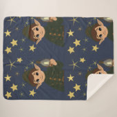 Elf Watcher Starry Night Sherpa Blanket Deken (Voorkant (horizontaal))