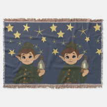 Elf Watcher Starry Night Woven Deken