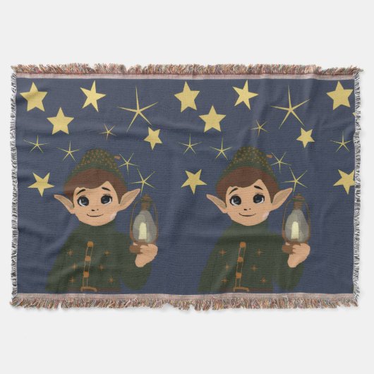 Elf Watcher Starry Night Woven Deken (Voorkant)