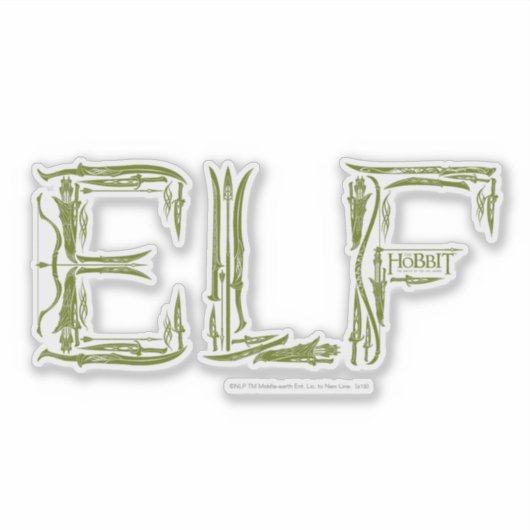Elf Weapons Collage Sticker (Voorkant)