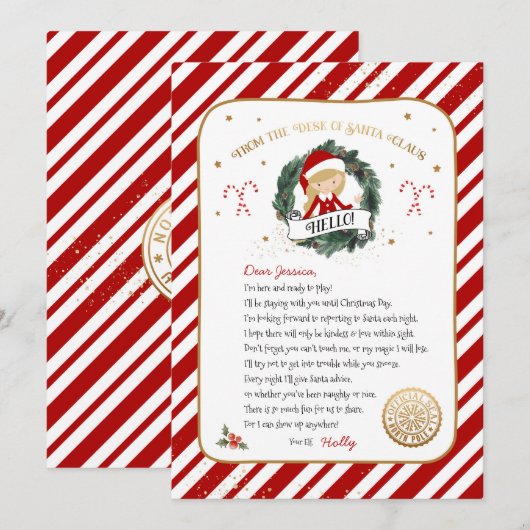 ELF welkomstbrief Kaart (Voorkant / Achterkant)