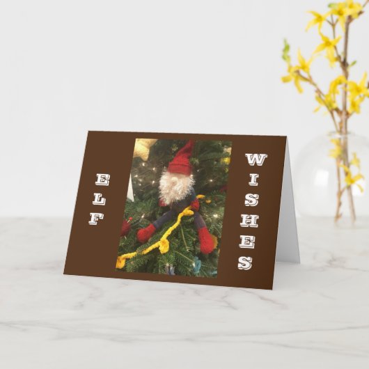 **ELF WIST MET VEEL KISSEN** ROMANTISCH KAART (Gele Bloem)