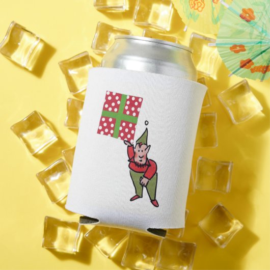 Elf With Polka Dot Gift can cooler (Insitu Zomer)