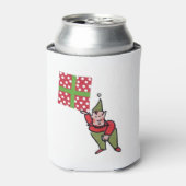 Elf With Polka Dot Gift can cooler (Blikje Voorkant)