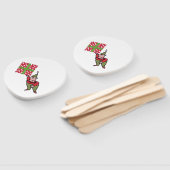 Elf With Polka Dot Gift paddle hand fans Handwaaier (Niet-gemonteerd)