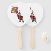 Elf With Polka Dot Gift paddle hand fans Handwaaier (Voorkant en achterkant)